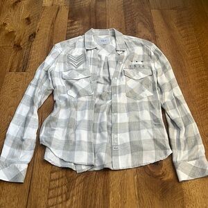 Rails Woman’s LA14 Grey Plaid Button Down Size XS